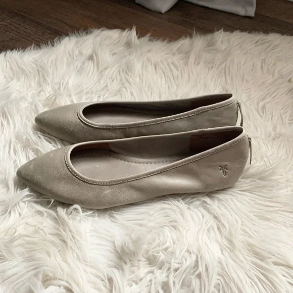 Frye Regina Pointed Toe Leather Flats Size 8 Women’s - Picture 7 of 13